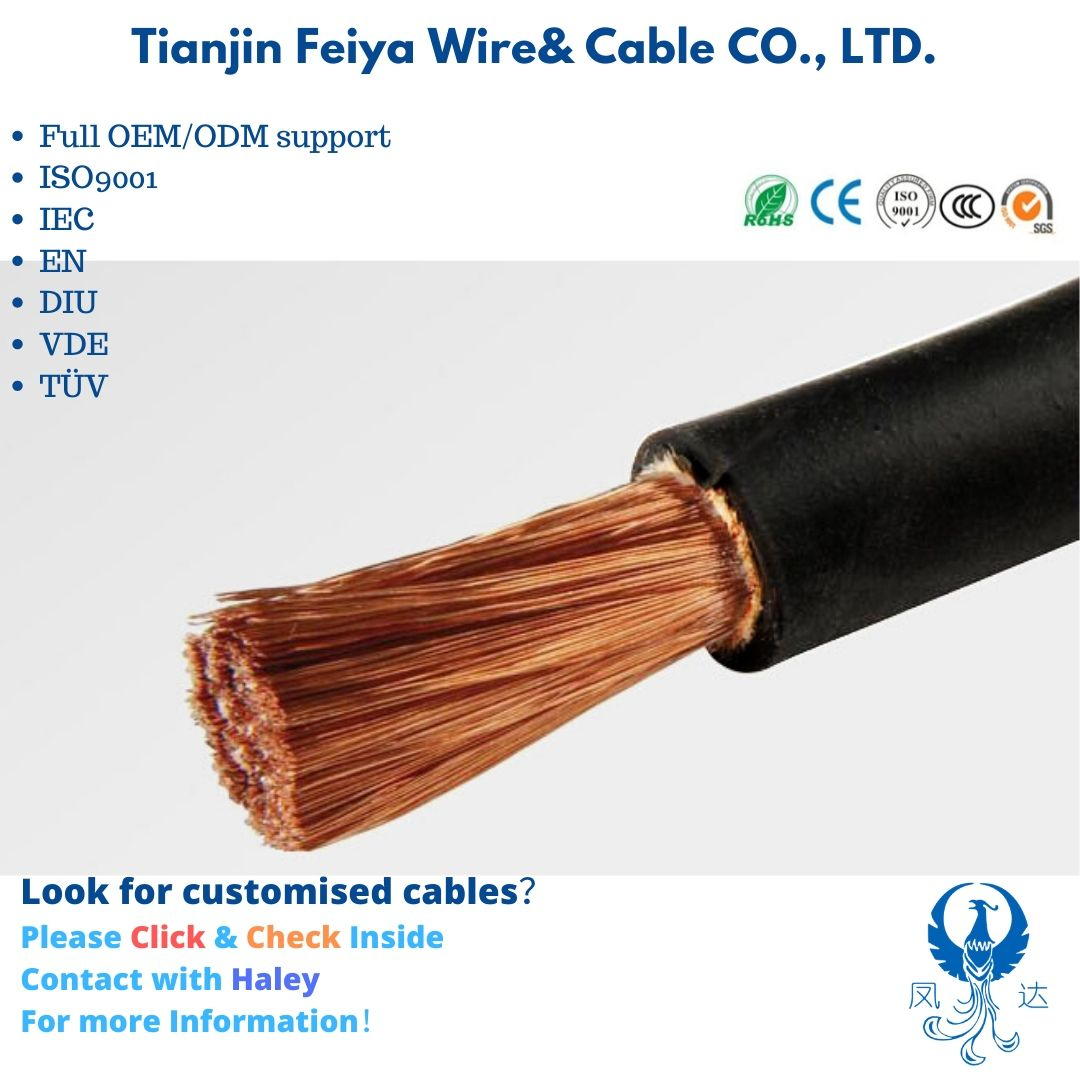 0361tq BS En 60332-1-2 1X240 Sqmm Black Epr Insulated Hofr (Heat and Oil Resistant and Flame Retardant) Sheath Welding Cable Aluminium Cable Control Wire Cable