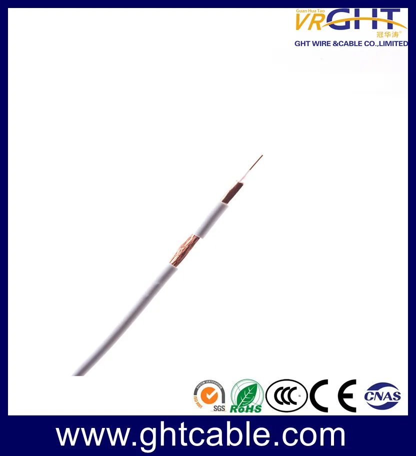 18AWG CCS Black Coaxial Cable Rg59 (CE RoHS CCC ISO9001)