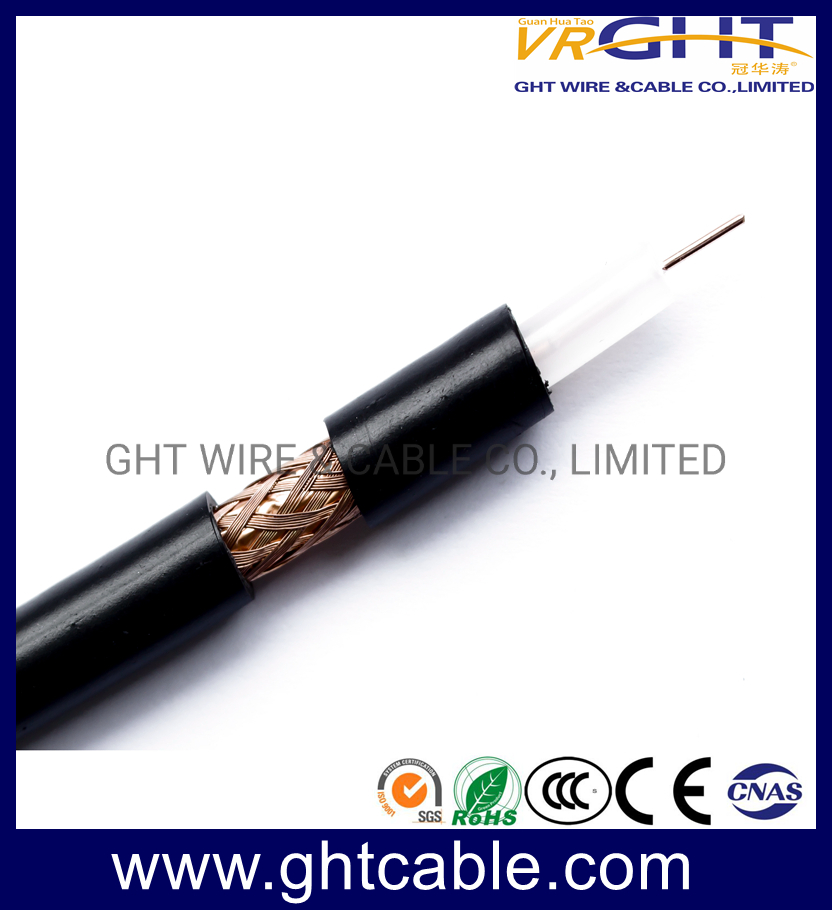 18AWG CCS Black Coaxial Cable Rg59 (CE RoHS CCC ISO9001)