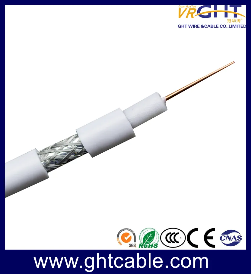 18AWG CCS Black Coaxial Cable Rg59 (CE RoHS CCC ISO9001)