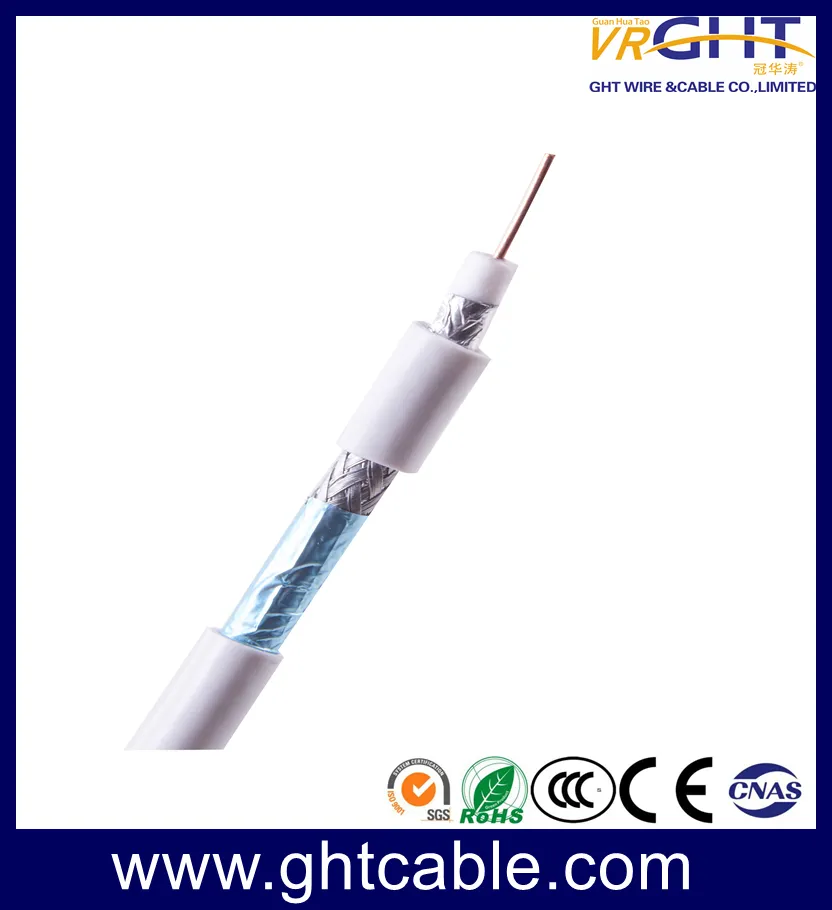18AWG CCS Black Coaxial Cable Rg59 (CE RoHS CCC ISO9001)