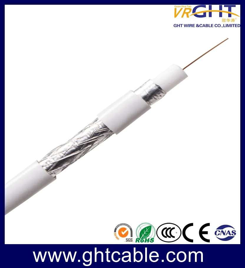 18AWG CCS Black Coaxial Cable Rg59 (CE RoHS CCC ISO9001)