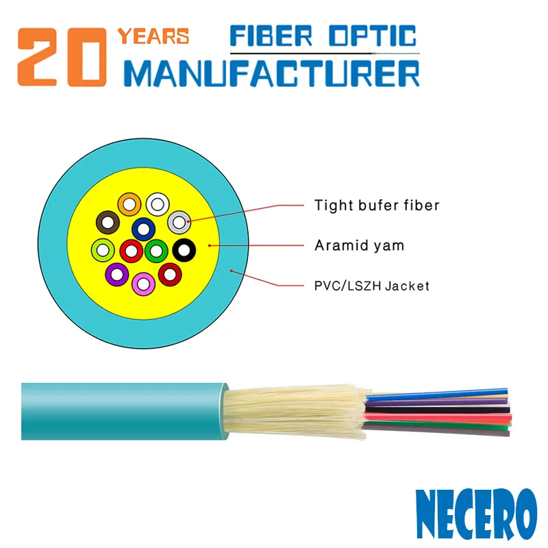 2 Core / 4 Core G. 657A2 Indoor Fiber Optic Cable Gjfjh G657 Fiber Cable