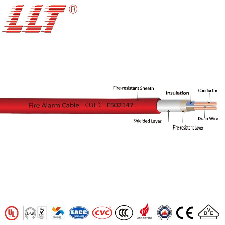 2-Core to 8-Core Pure Copper Flame Resistant Fire Alarm Cable