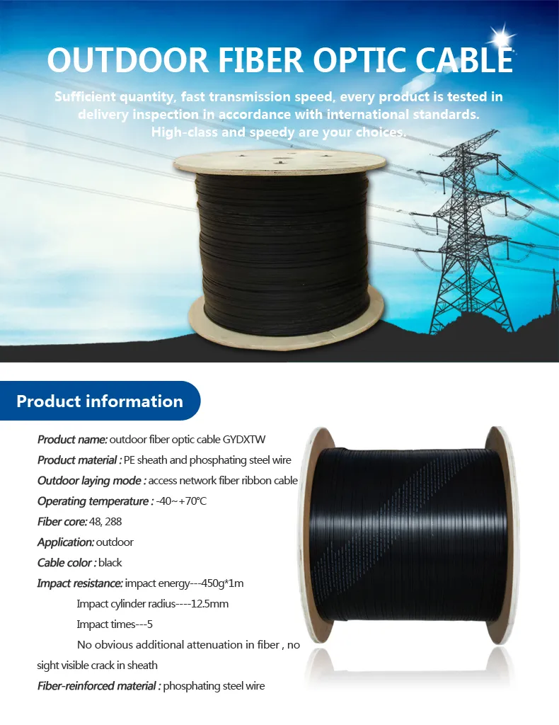 252 Core Duct Fiber Ribbon Cable with Best Price Gydxtw