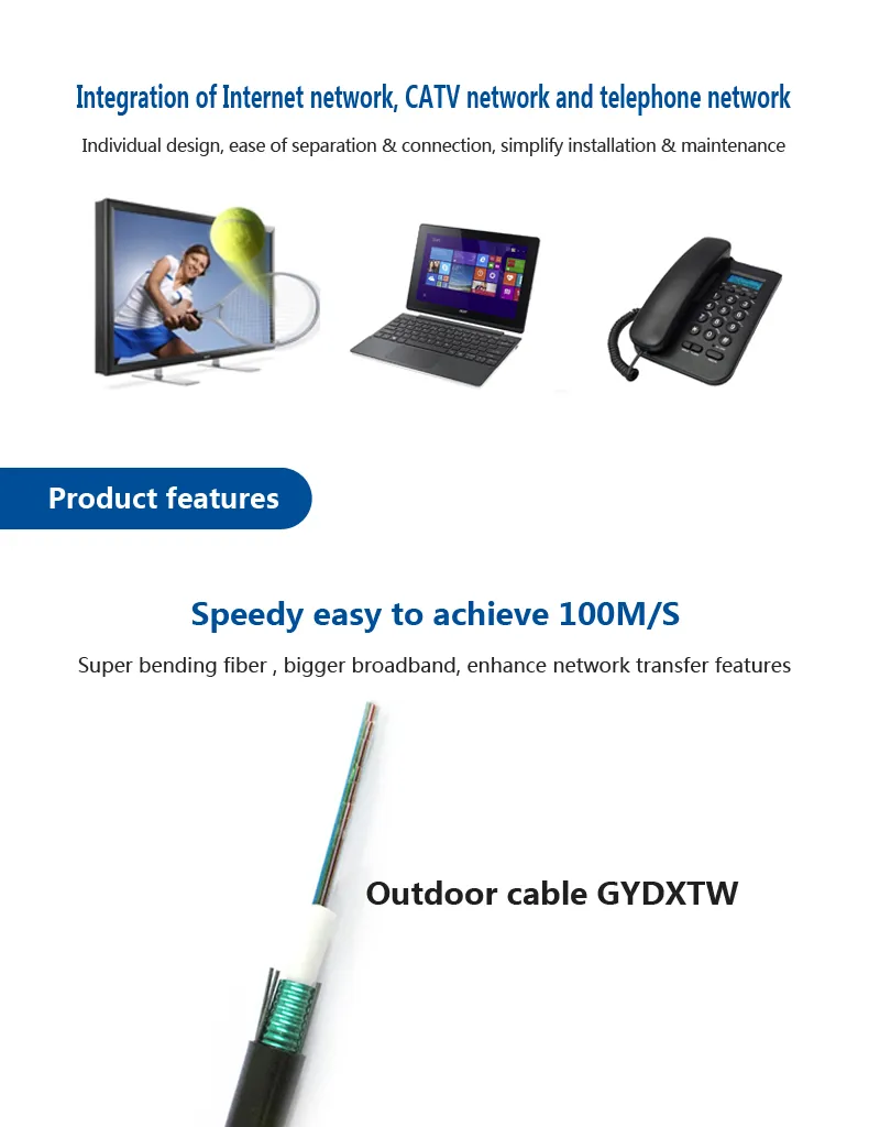 252 Core Duct Fiber Ribbon Cable with Best Price Gydxtw
