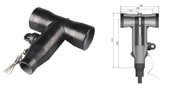 25kv 600A T Deadbreak Connector 70mm2 12/20kv