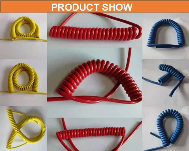 2X1mm2 Electrical Non Shielded Coil Cable Retractable Power Cords Power Curly Cable