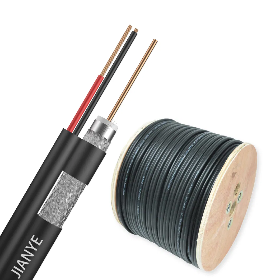 305m/1000FT Solid Bare Copper RG6 Coax Cable RG6+2DC CATV CCTV Coaxial Cable