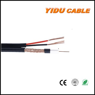 305m Rg59 Rg58 RG6 with Power CCTV Camera Rg59 2c Siamese Coaxial Communication Cable Rg59 2DC 1000FT Black White 2*0.75mm/0.5mm2 3/4/2 in One Cable