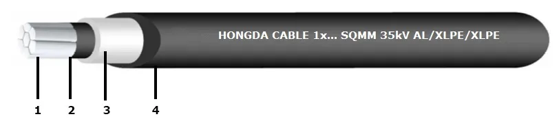 35kv Single Core Aluminum Conductor Spaced Aerial Cable - Sac Cable