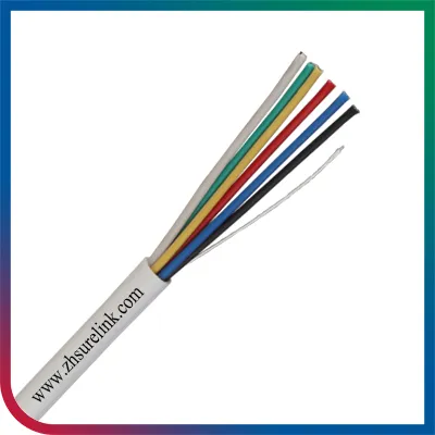 4cores 6cores 8cores 10cores 20cores Multi Core Shieldeded or Unshielded Bare Copper or CCA PVC Jacket 24AWG Burglar Signal Control Cable Security Alarm Cable