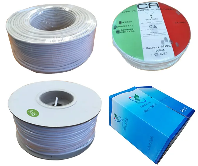 4cores 6cores 8cores 10cores 20cores Multi Core Shieldeded or Unshielded Bare Copper or CCA PVC Jacket 24AWG Burglar Signal Control Cable Security Alarm Cable