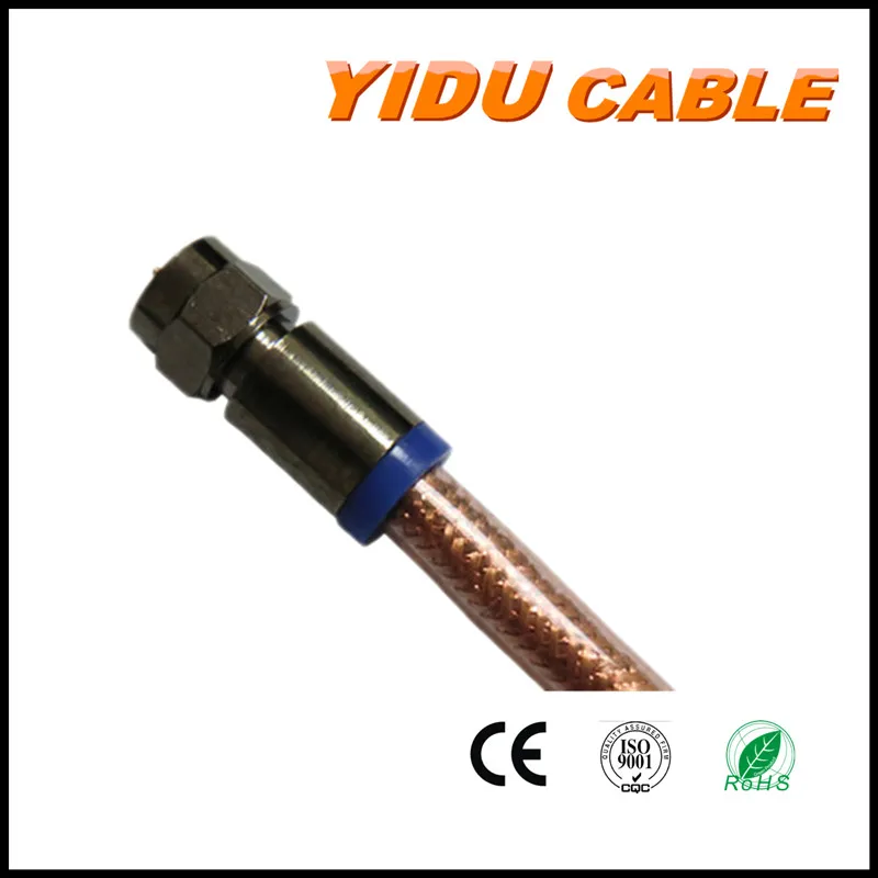 5m 10m 20m 50m 100m Satellite CATV Coaxial Cable 2.5c2V RG6 Coaxial Cable with Connector