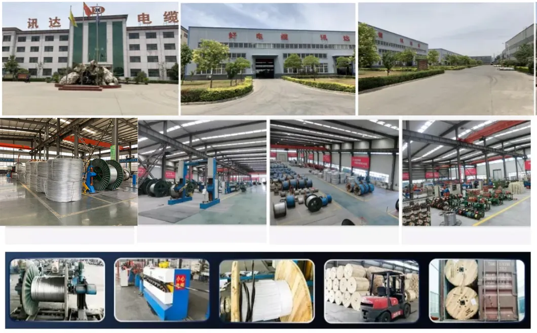 ASTM B232 Greased Aluminum Conductor Steel Reinforced Bare Conductor 605 Mcm ACSR Peacock Squab Wood Duck Teal Conductor
