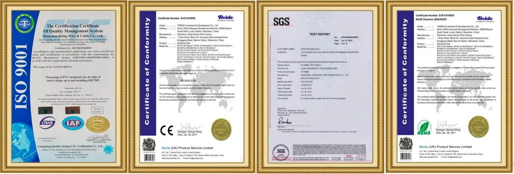BS6004 BS En/IEC 60332-1-2 Fixed Installation Domestic and Light Industrial Double PVC Insulated Building Wiring Cable