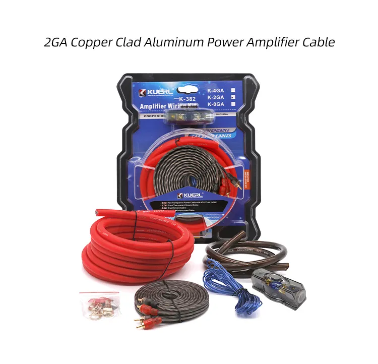 Car Audio Modified Power Amplifier Set Line 2ga Copper Clad Aluminum Power Amplifier Set Line Subwoofer Modified Audio Wire