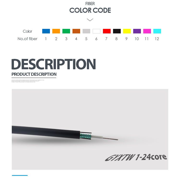 Central Tube Type Coaxial Data GYXTW Fibre Optical Power Cable