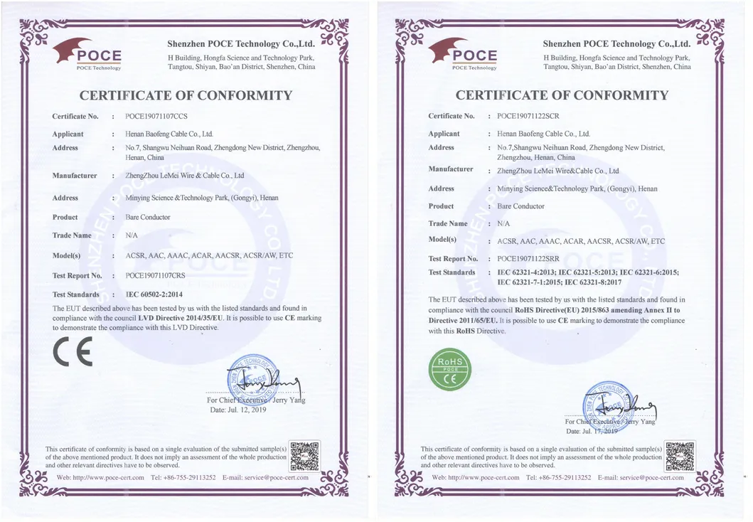 China Factory 240mm2 AAAC Aluminium Alloy Conductor