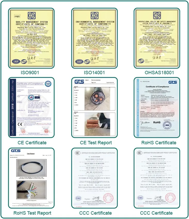 Copper Conductor PVC Insulated PVC Sheathed Electrical Cable