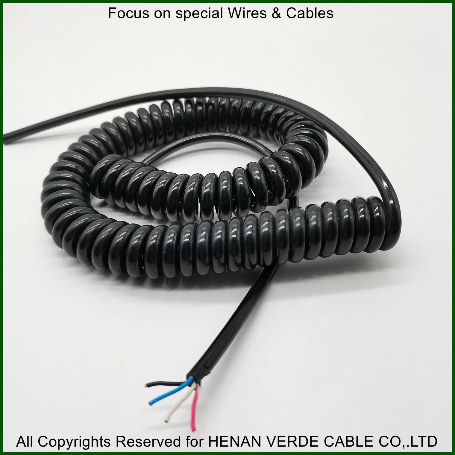 Customized AWG26 TPU Mechanical Keyboard Curly Spiral Coiled Cable