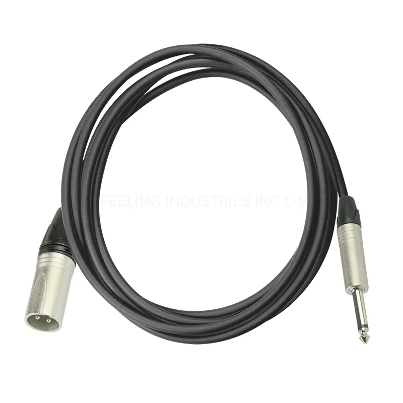 Electric 2 Core PVC Copper Microphone Flexible Cable Wire with XLR to 6.35mm Mono Plug (FMC10)