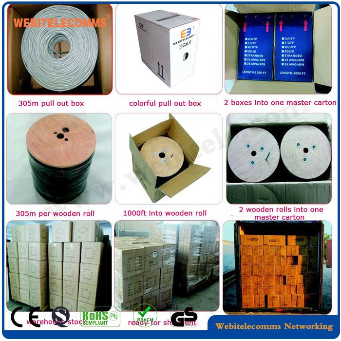 F/UTP Shielded Network Cable Cat 6A Twisted Pair Installation Cable