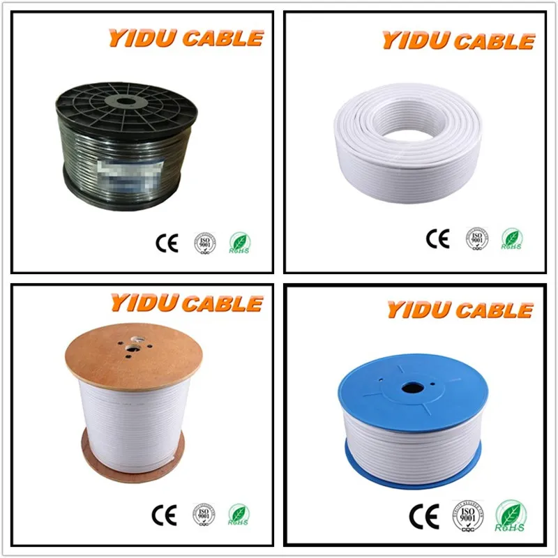 Factory Price TV Antenna Connector Cable 75ohm RG6 F Connector Coax Coaxial Cable