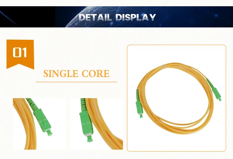 Fiber Optic Jumper Sm/mm Sc APC to Sc APC Patch Cord