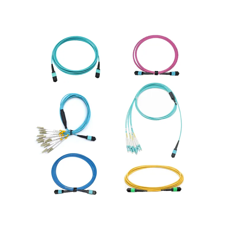 Fiber Optic Patch Cord MPO-LC MTP-LC Om4 12c 24c Trunk Cable