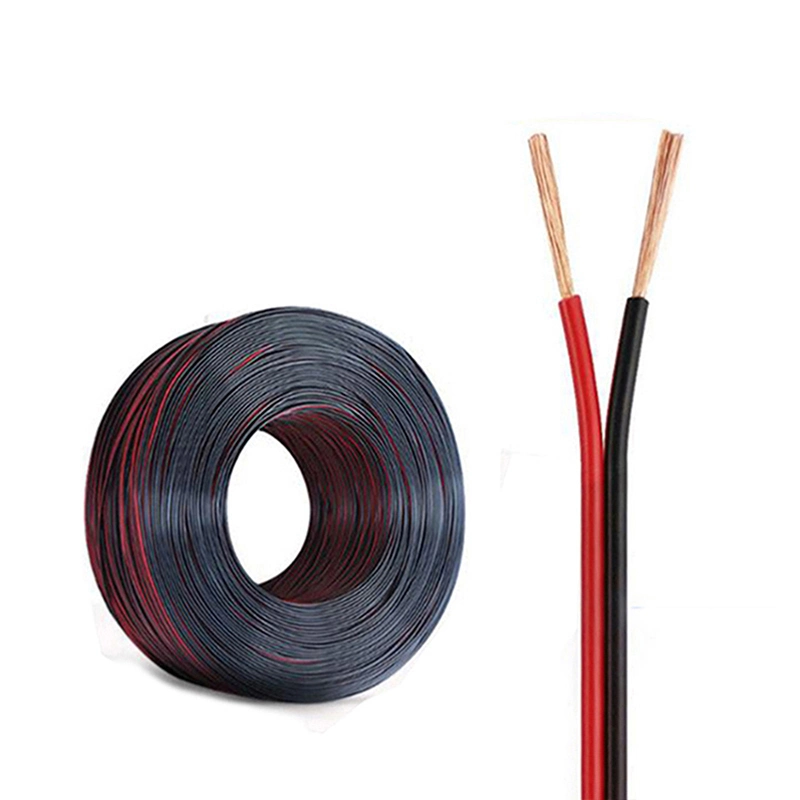 Flexible Flat Twin Cable Awm UL2468 18AWG 24AWG 2 Core Cable VW-1 80c 300V for Lamp Wire