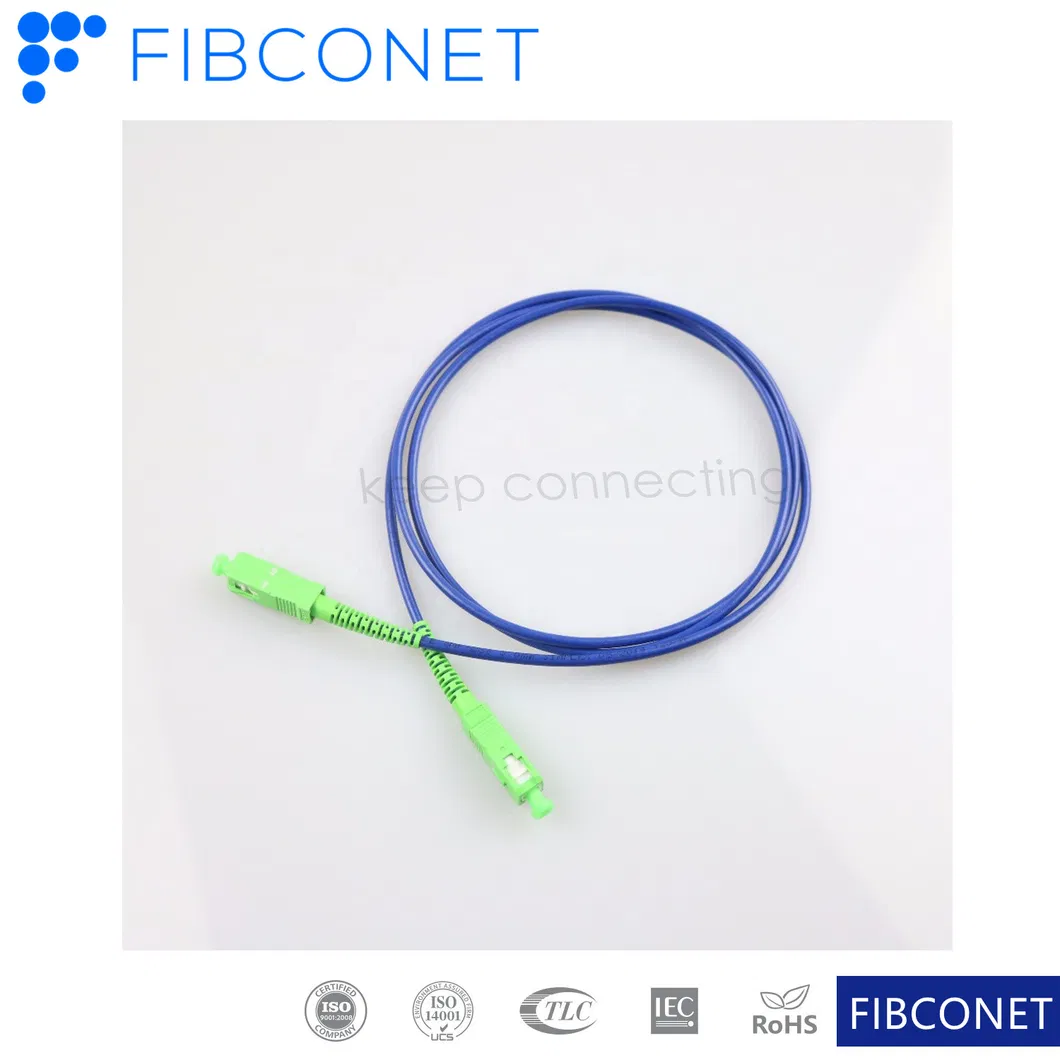FTTH Fiber Optic Patch Cord 3.0 mm Sc APC Fiber Optic Patchcord/Jumper