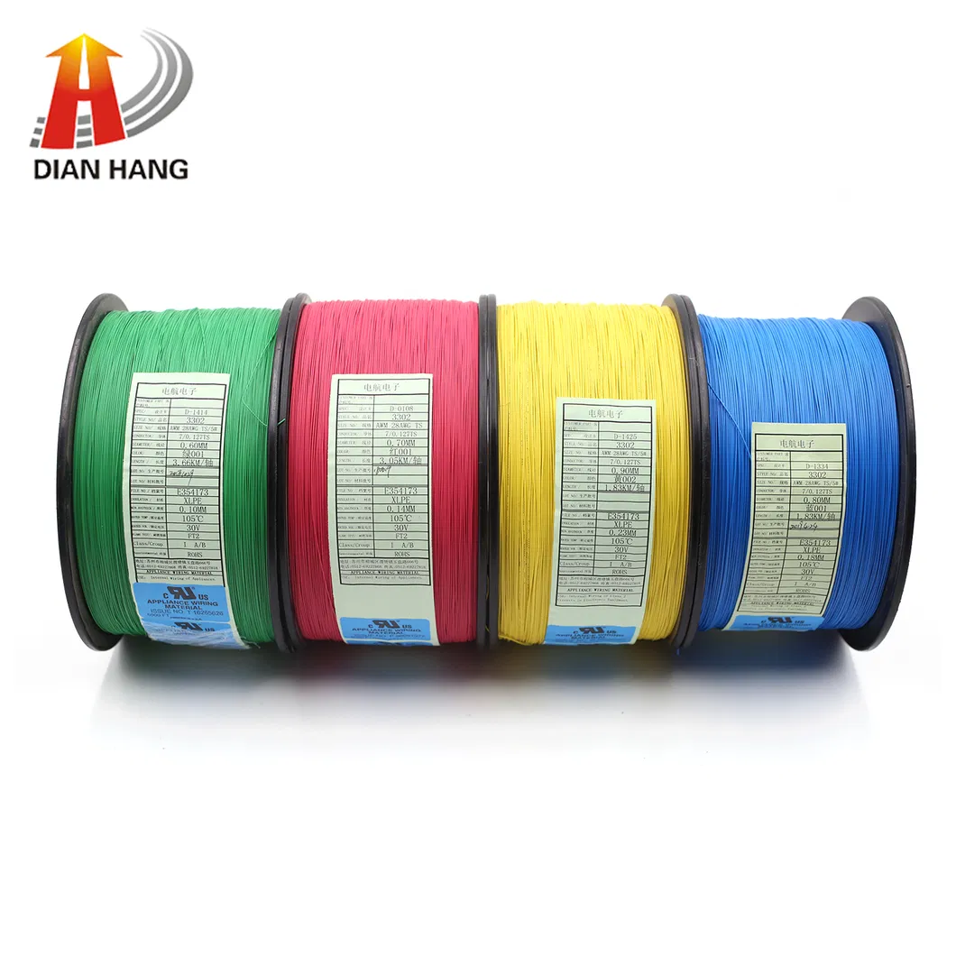 Halogen Free Wire RF-XLPE Insulation UL3173 UL3265 UL3266 UL3271 UL3272 UL3302 UL3321 UL3364 24AWG 22AWG 20AWG PVC Electrical Solid Cable