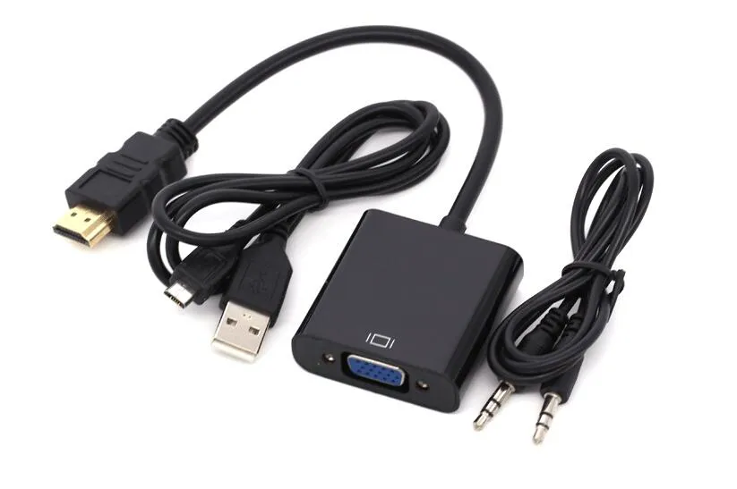 HDMI to VGA Converte with Audio and Power Supply, HDMI to VGA