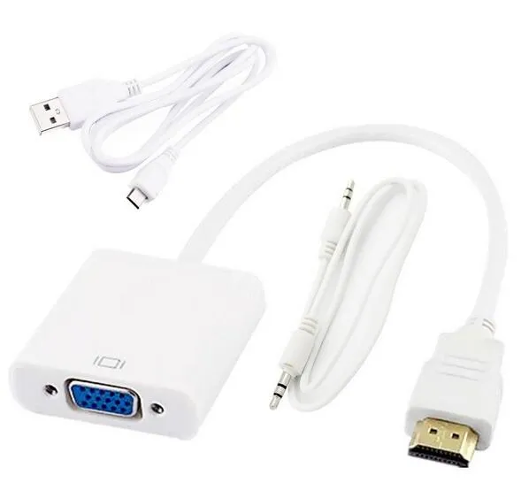 HDMI to VGA Converte with Audio and Power Supply, HDMI to VGA
