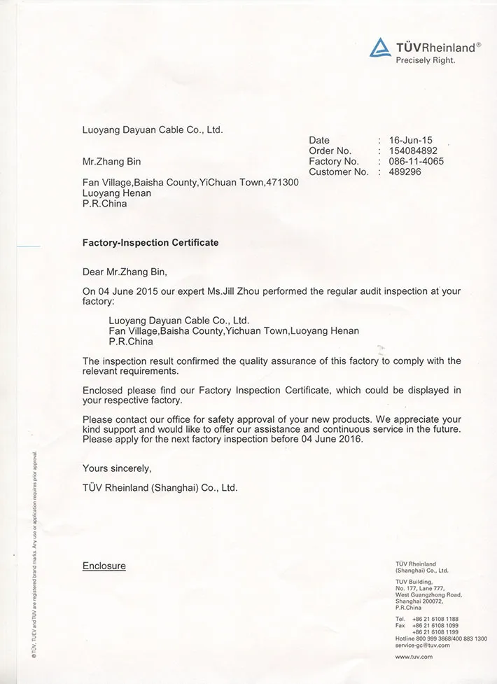 High Quality TUV Certificaiton Solar Cable