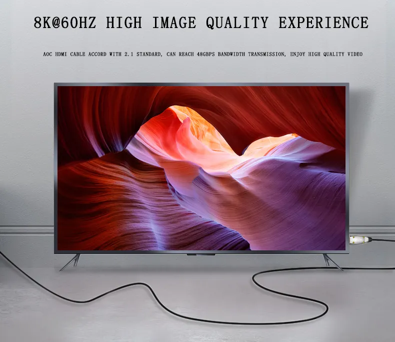 High Speed Home Theater 8K Aoc HDMI 2.1 Fiber Optic Cable