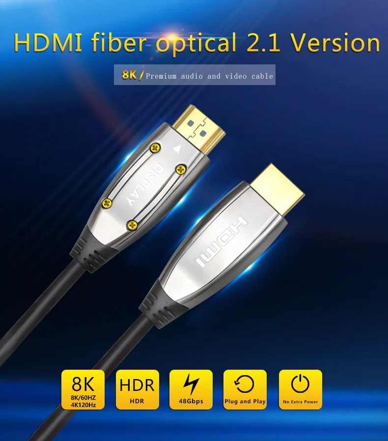 High Speed Home Theater 8K Aoc HDMI 2.1 Fiber Optic Cable