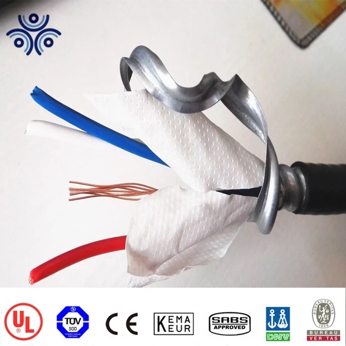 Mc Cable UL Listed 1569 Metal Clad Cable Copper Conductor 14/2 Aluminum 12/2 Types of Armor Amour Armored/Armoured Bx Wire Cable