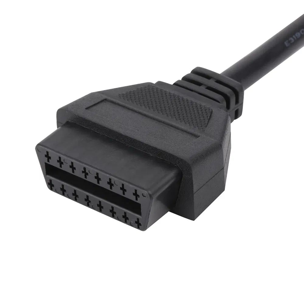 Obdii 16pin Female to dB9p Malemwith Power Clip J1962 Test OBD2 to dB9p Cablefor VGA Interface Diagnostic DIY Programming
