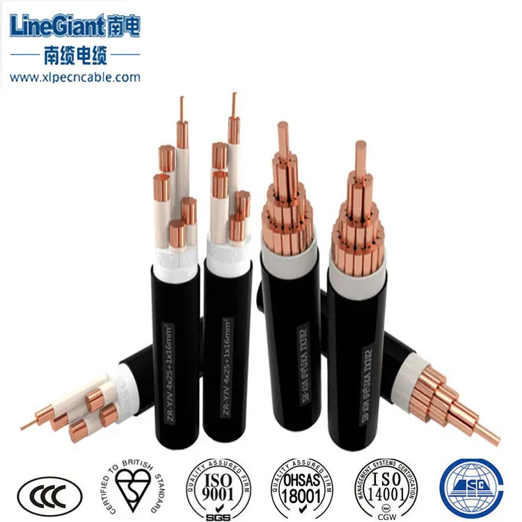 Outdoor Romex 4 AWG Copper Wire 3+2 PVC Insulated Electronic Wire / PVC Sheathed Fire Resistant Electricity Wirecables / Electric Wire Cable (N- VV )