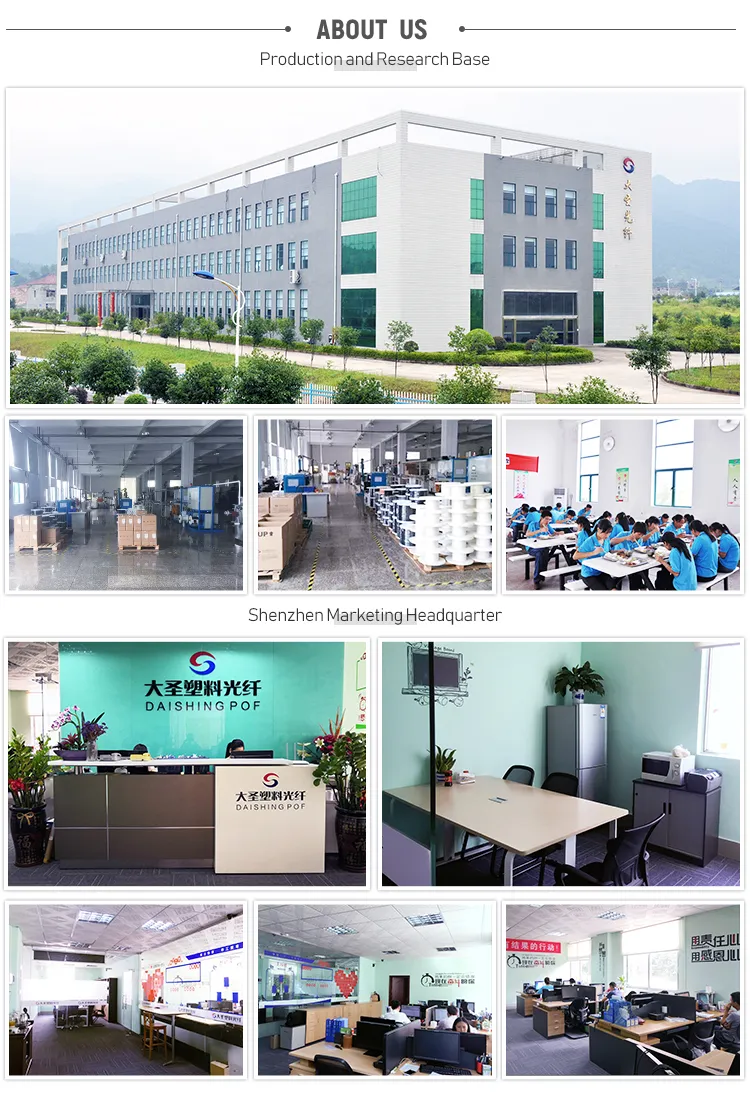 Plastic Optical Fiber for Data Transmission POF Cable PMMA