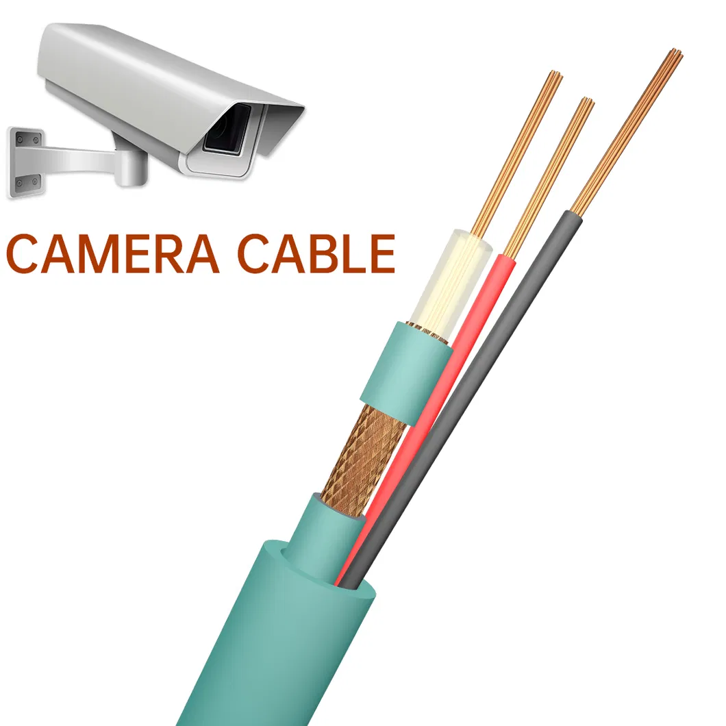 Popular Kx6 Kx6a CCTV Camera Cable Coaxial Cable Kx7+2c with Power