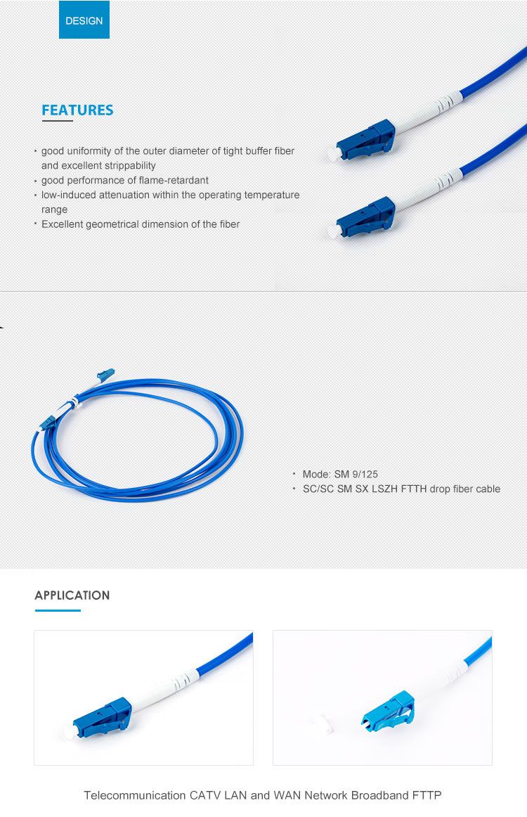 Preconnectorized 1c LC -LC Sm Simplex Armored Fiber Patch Cord Cable for Tanzania Cabling Systems