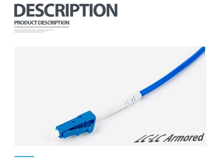 Preconnectorized 1c LC -LC Sm Simplex Armored Fiber Patch Cord Cable for Tanzania Cabling Systems