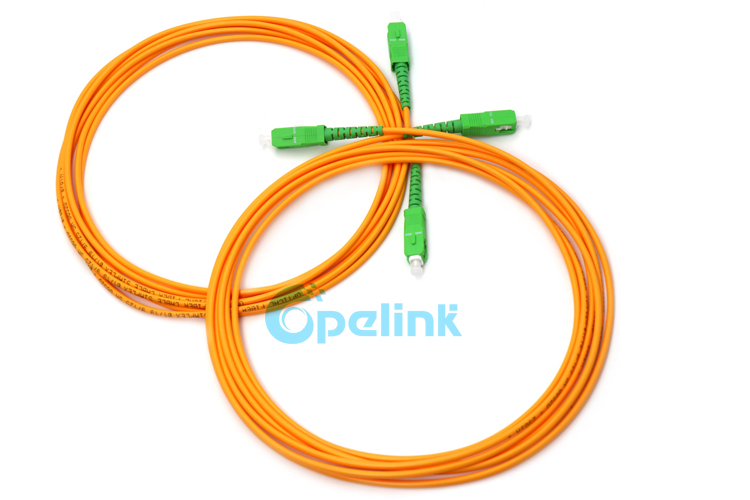 Sc/APC - Sc/APC Fiber Optic Patch Cord, Economy Sc/APC Simplex Fiber Optic Patch Cables, Hight Quality Singlemode OS2 Fiber Optic Jumper