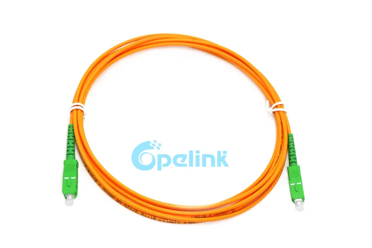 Sc/APC - Sc/APC Fiber Optic Patch Cord, Economy Sc/APC Simplex Fiber Optic Patch Cables, Hight Quality Singlemode OS2 Fiber Optic Jumper