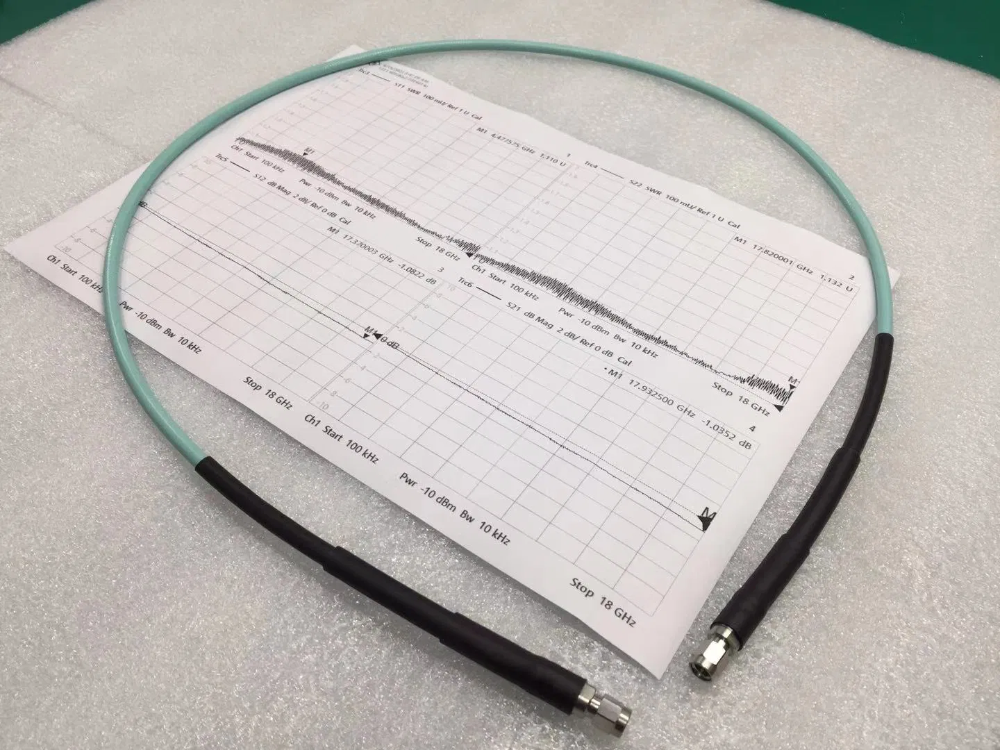 SMA Male to SMA Male Low Loss RF Coaxial Cable Assembly UFB205, 18GHz