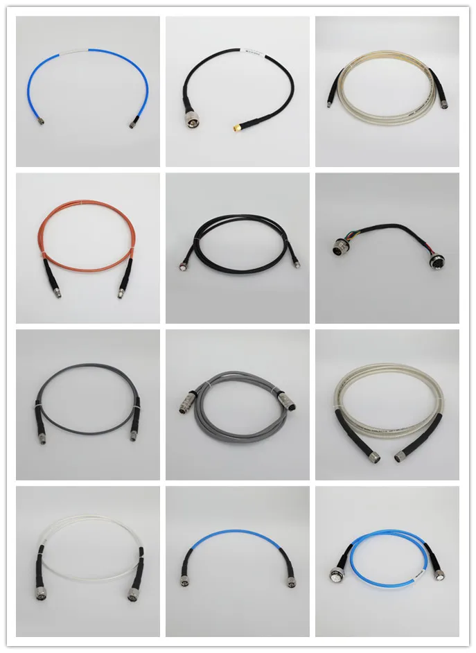 SMA Male to TNC Female Bulkhead RF Coaxial Test Cable Assembly