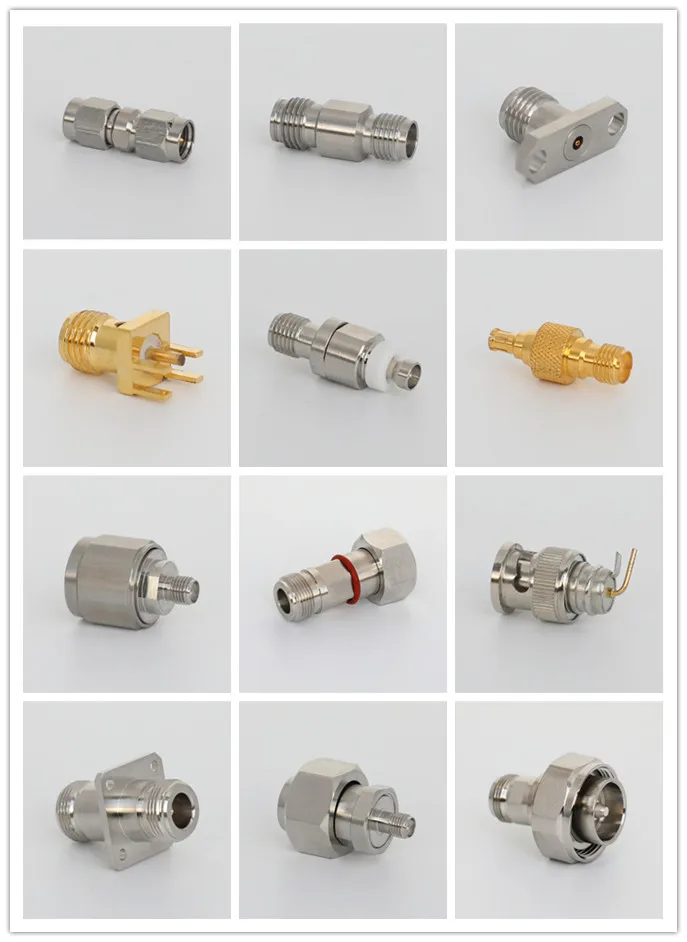 SMA Male to TNC Female Bulkhead RF Coaxial Test Cable Assembly